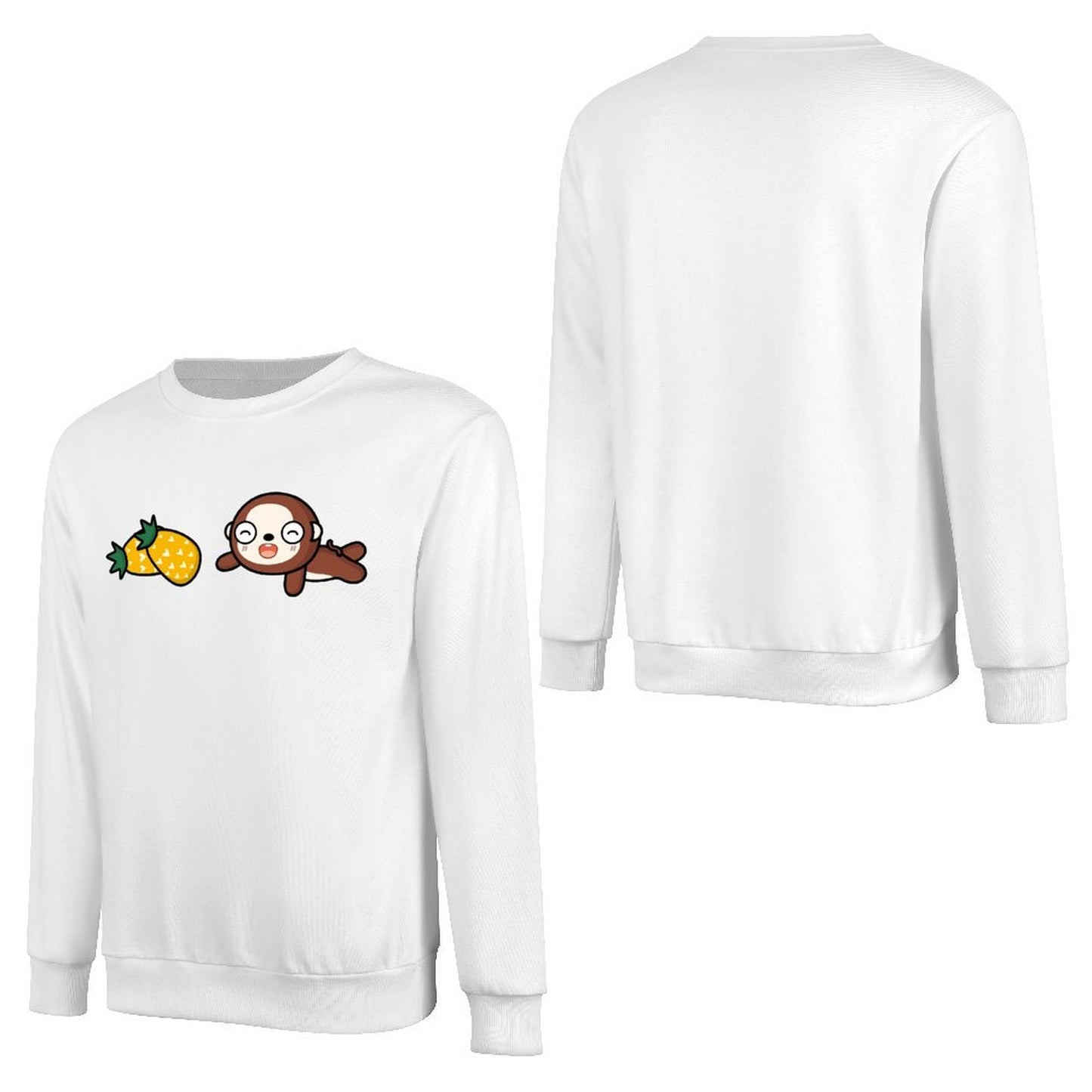 Front Patterned Long Sleeve TopSignature Double-Stitched