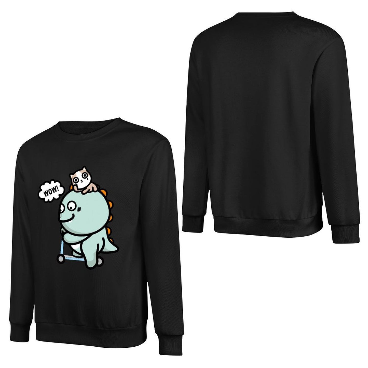 Front Patterned Long Sleeve TopMinimal Slim Fit