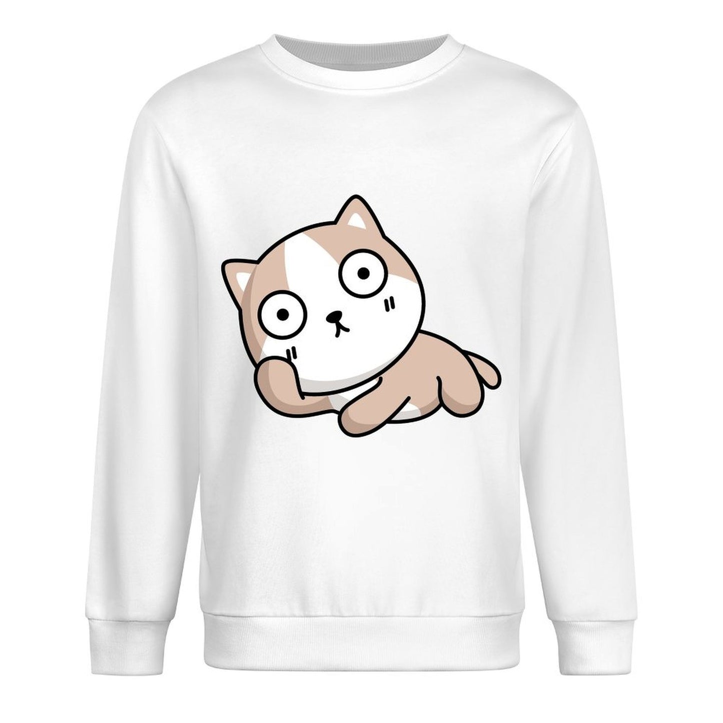 Front Patterned Long Sleeve TopPlain Vintage