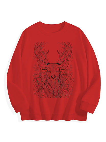 Customizable Christmas-themed long-sleeved shirt, natural style