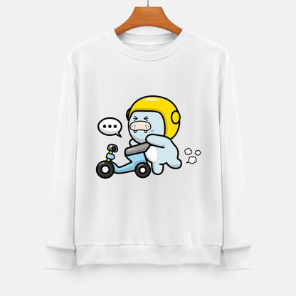 Front Patterned Long Sleeve TopLooseFit Daily