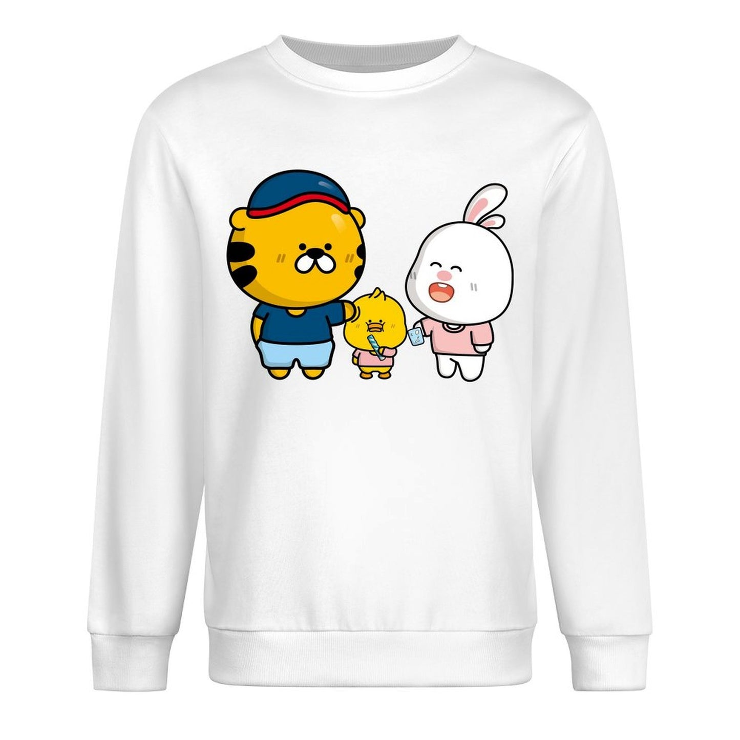 Front Patterned Long Sleeve TopOversized LooseFit