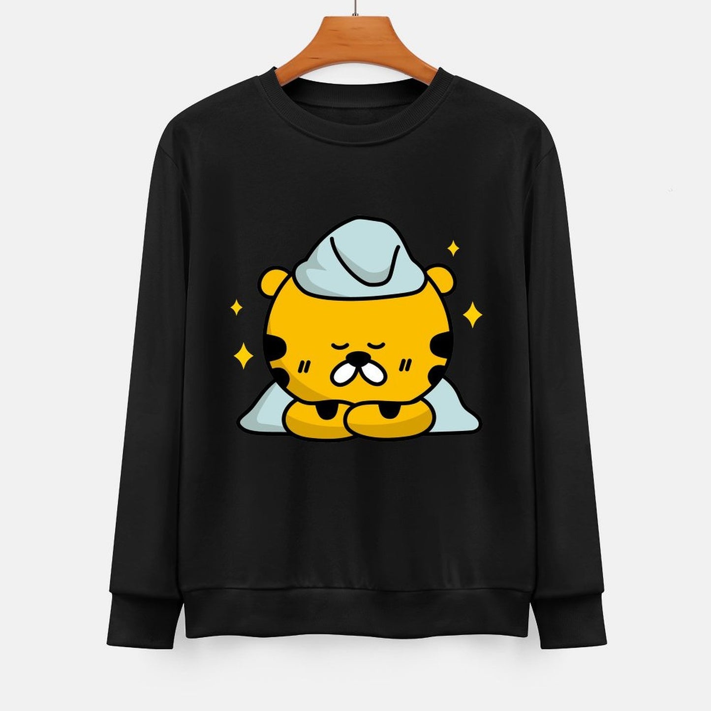 Front Patterned Long Sleeve TopComfort Printed