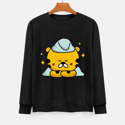 Front Patterned Long Sleeve TopComfort Printed