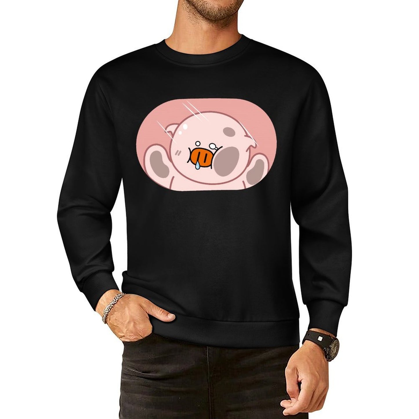 Front Patterned Long Sleeve TopEssentialFit Premium