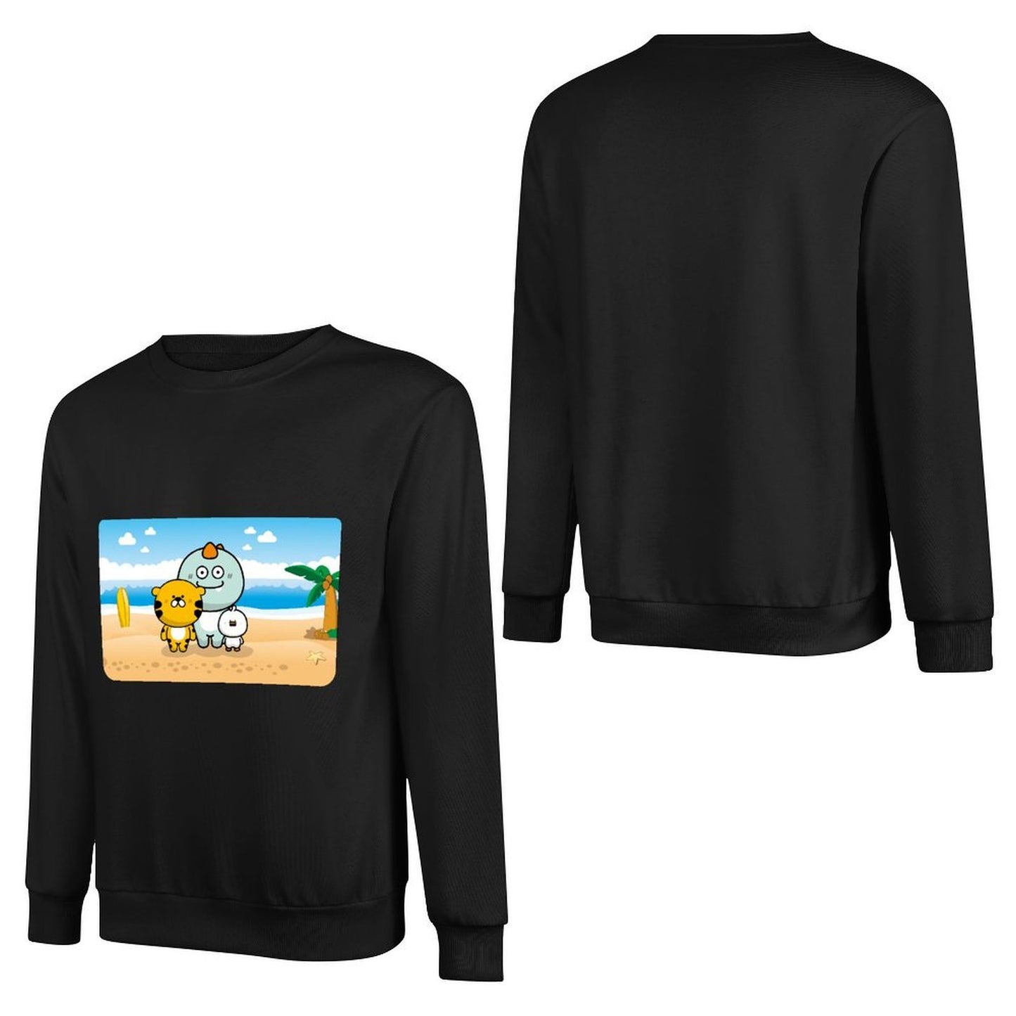 Front Patterned Long Sleeve TopNeutral Eco-Conscious