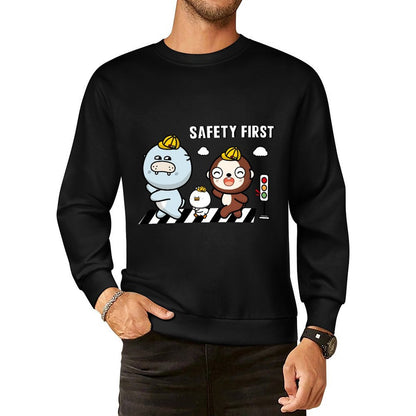 Front Patterned Long Sleeve TopHigh-Quality Relaxed Fit