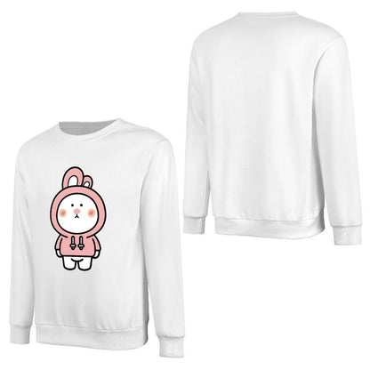 Front Patterned Long Sleeve TopComfortFit Retro