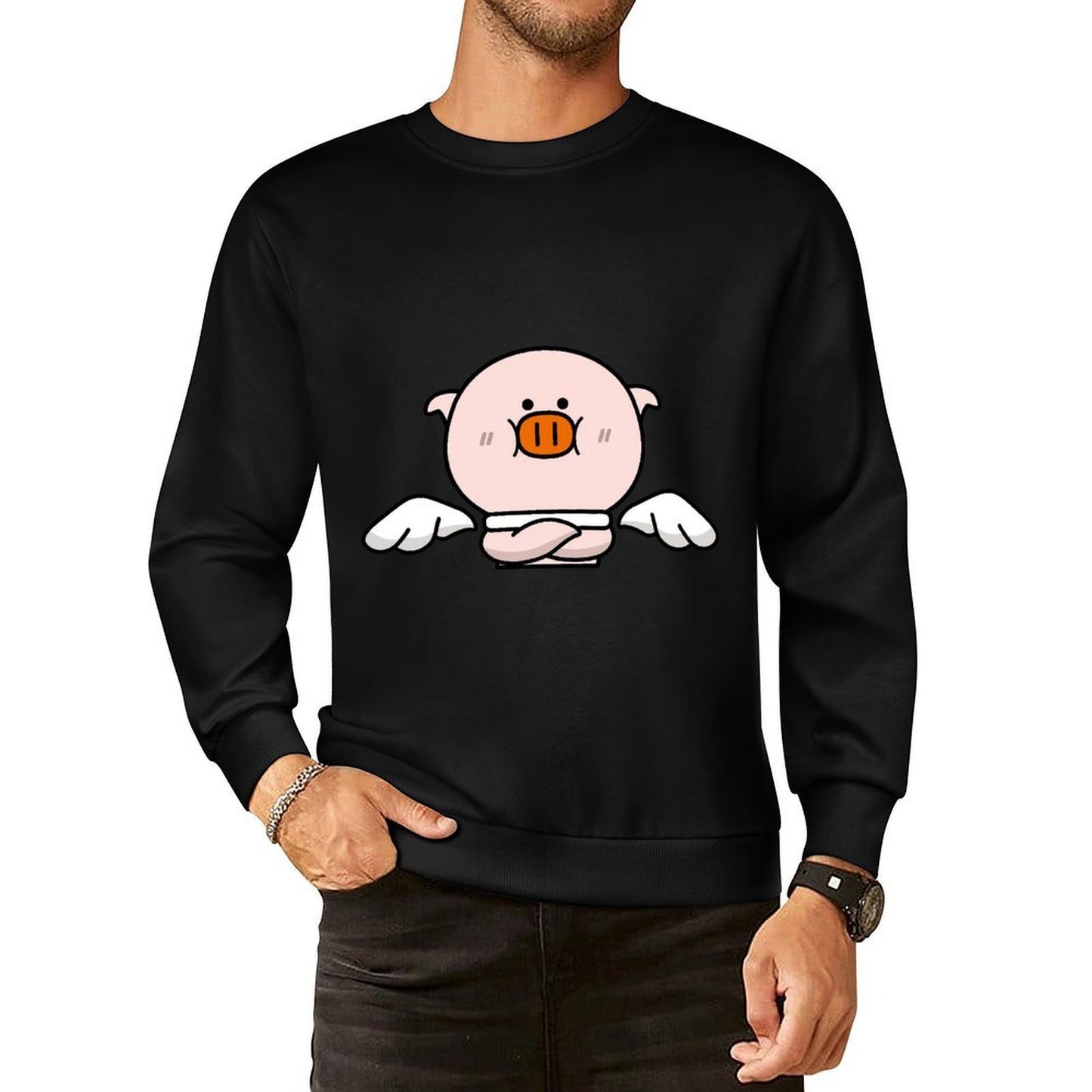 Front Patterned Long Sleeve TopPerformance Neutral