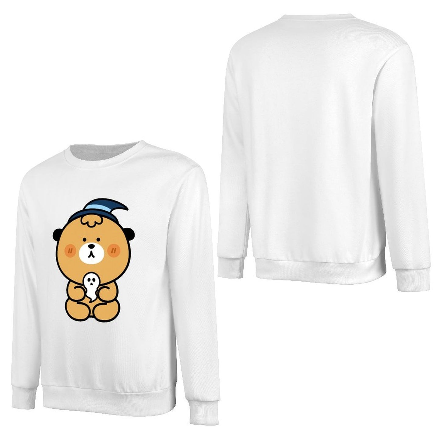 Front Patterned Long Sleeve TopBold TimelessComfort