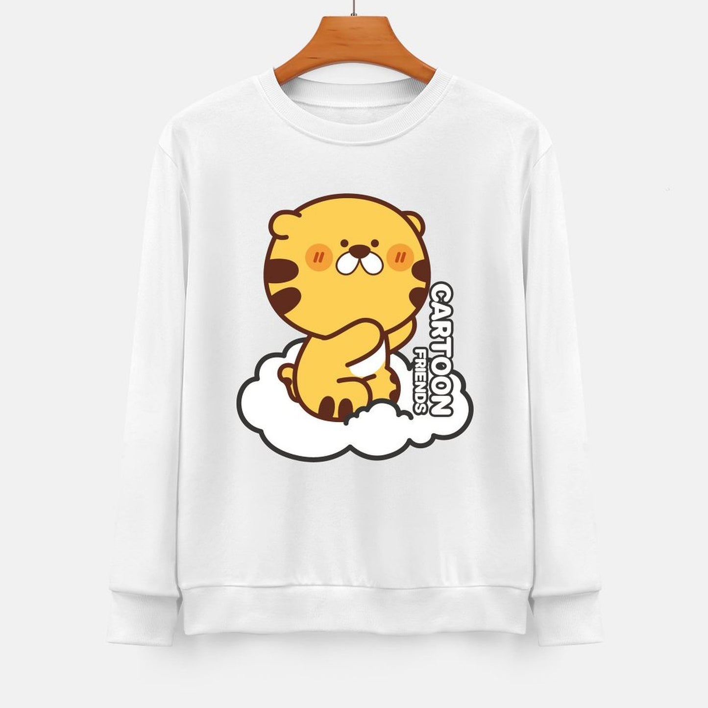 Front Patterned Long Sleeve TopTear-Resistant Sharp