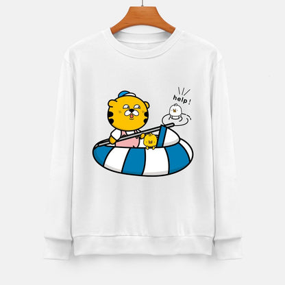 Front Patterned Long Sleeve TopHigh-Quality Classic Fit