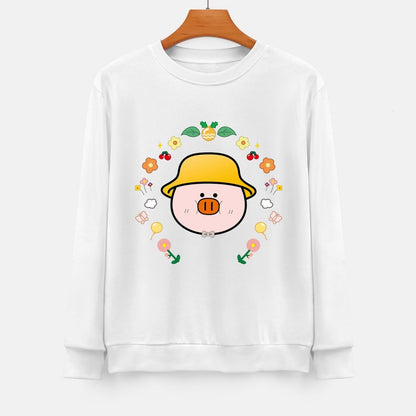 Front Patterned Long Sleeve TopSoftWear Natural