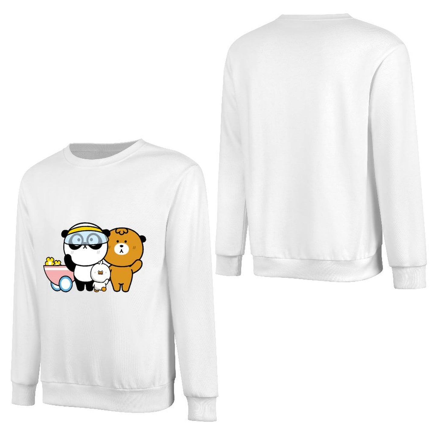 Front Patterned Long Sleeve TopAllSeason Double-Stitched