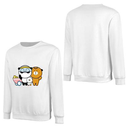 Front Patterned Long Sleeve TopAllSeason Double-Stitched