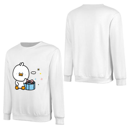 Front Patterned Long Sleeve TopColorfast Batch-Printed