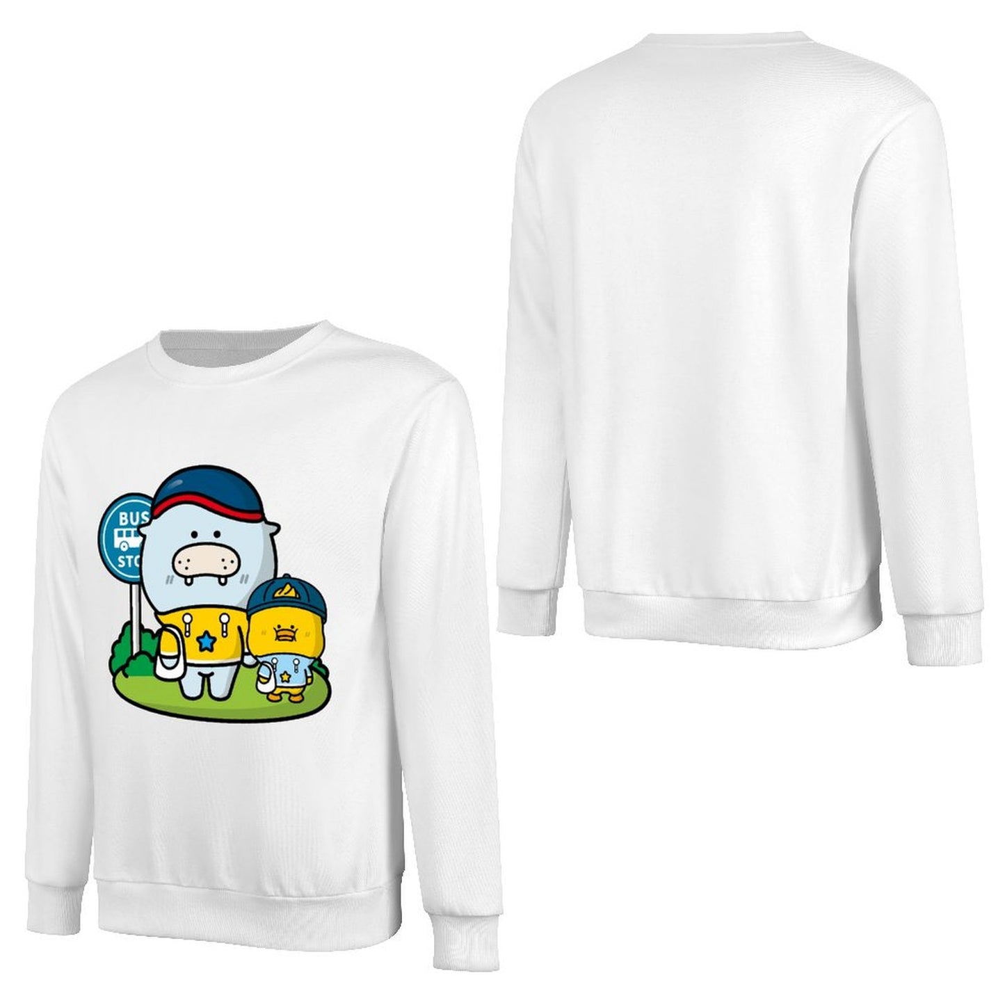 Front Patterned Long Sleeve TopMidweight ComfortLine