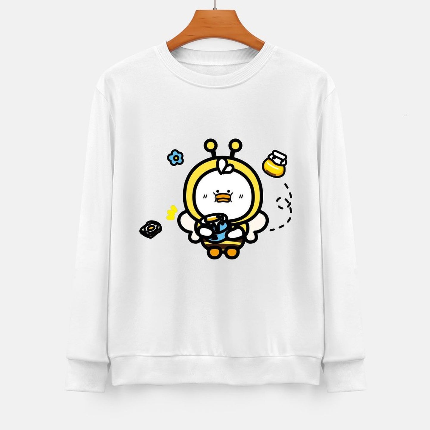 Front Patterned Long Sleeve TopCasual Minimal