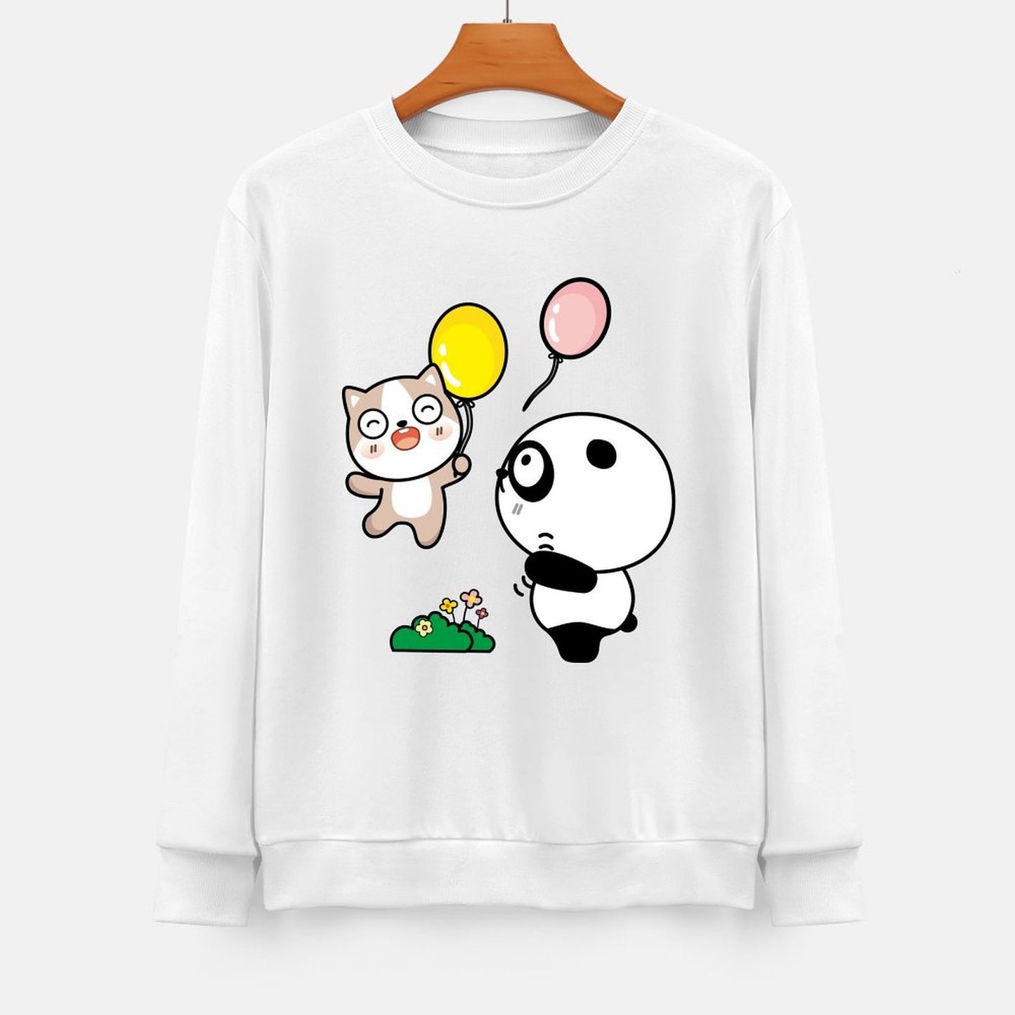 Front Patterned Long Sleeve TopStudio Classic Fit