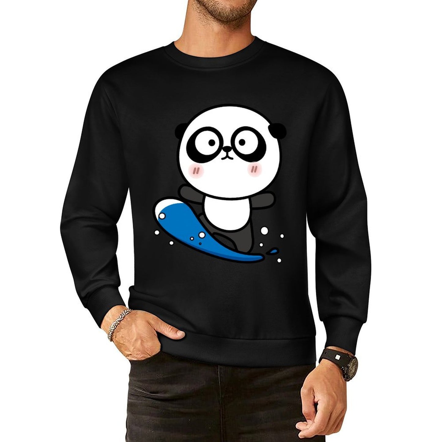 Front Patterned Long Sleeve TopEco-Conscious Relaxed