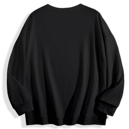 240g Crew Neck Sweatshirt - Black-back