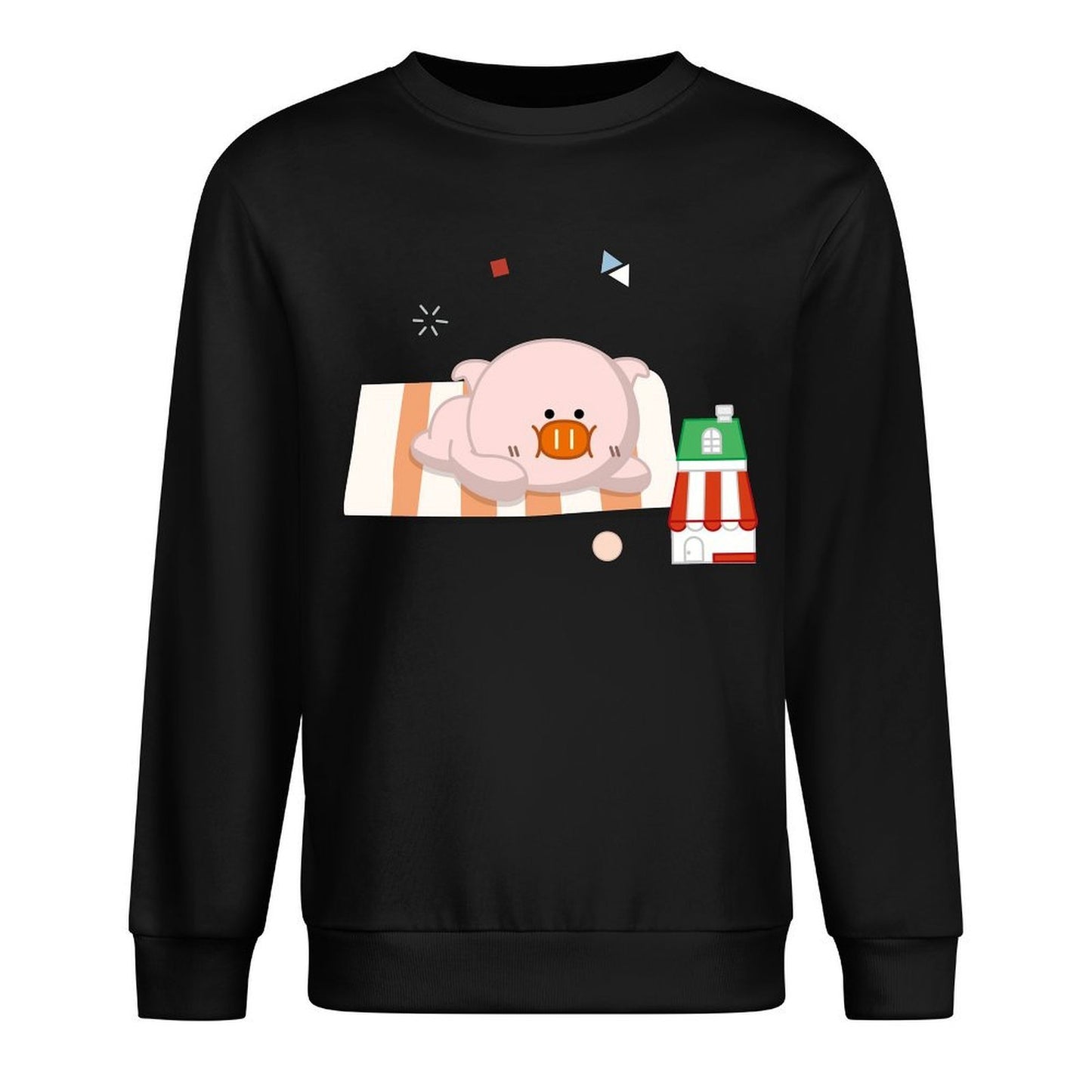 Front Patterned Long Sleeve TopModern Cotton