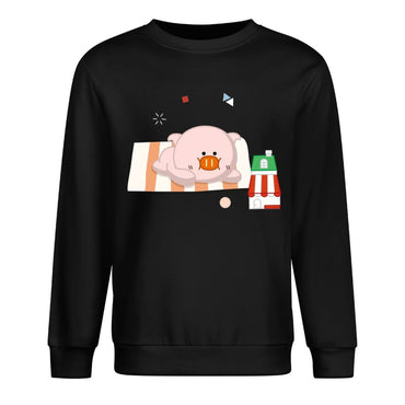 Front Patterned Long Sleeve TopModern Cotton