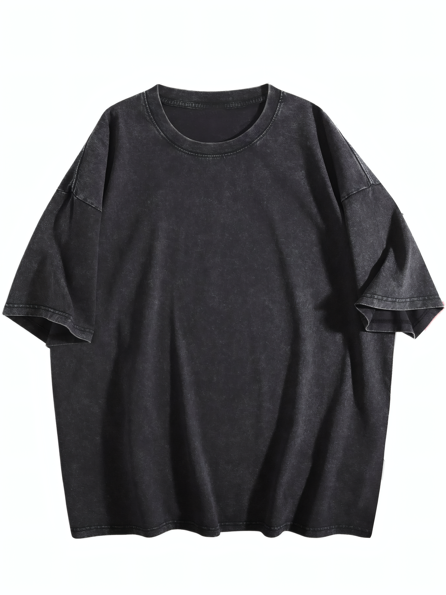 230gsm Printed 100% Cotton Pre-washed T-Shirt, Front Print in Black