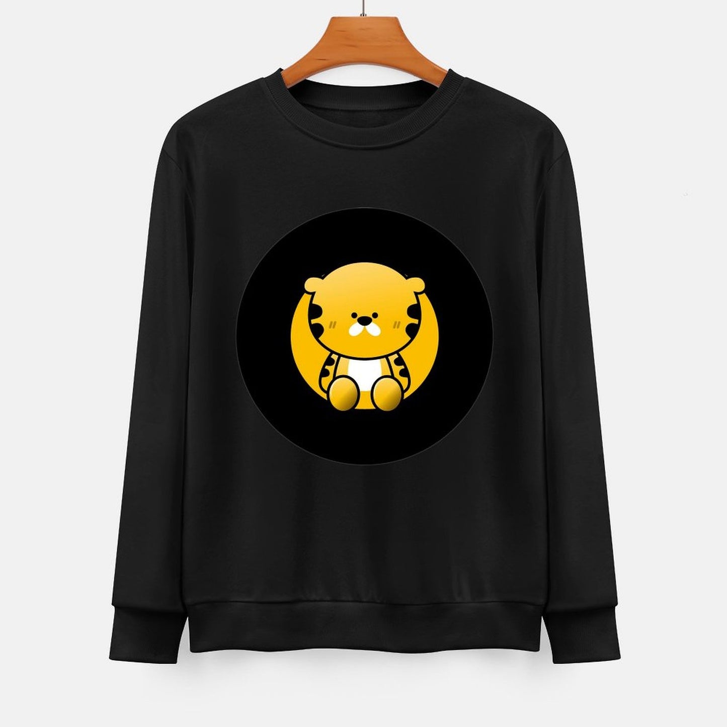 Front Patterned Long Sleeve TopVintage Batch-Printed