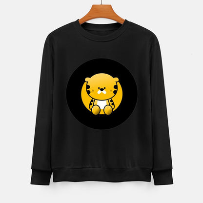 Front Patterned Long Sleeve TopVintage Batch-Printed