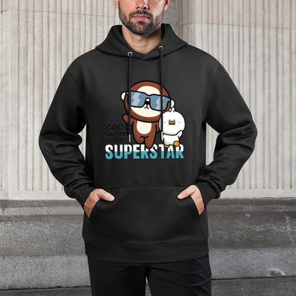 Solid Simple Front Graphic Hoodies