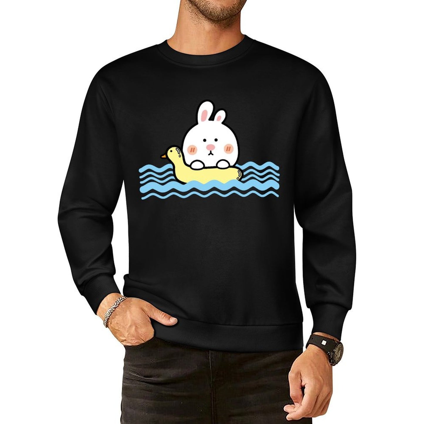 Front Patterned Long Sleeve TopClassicLine Bold