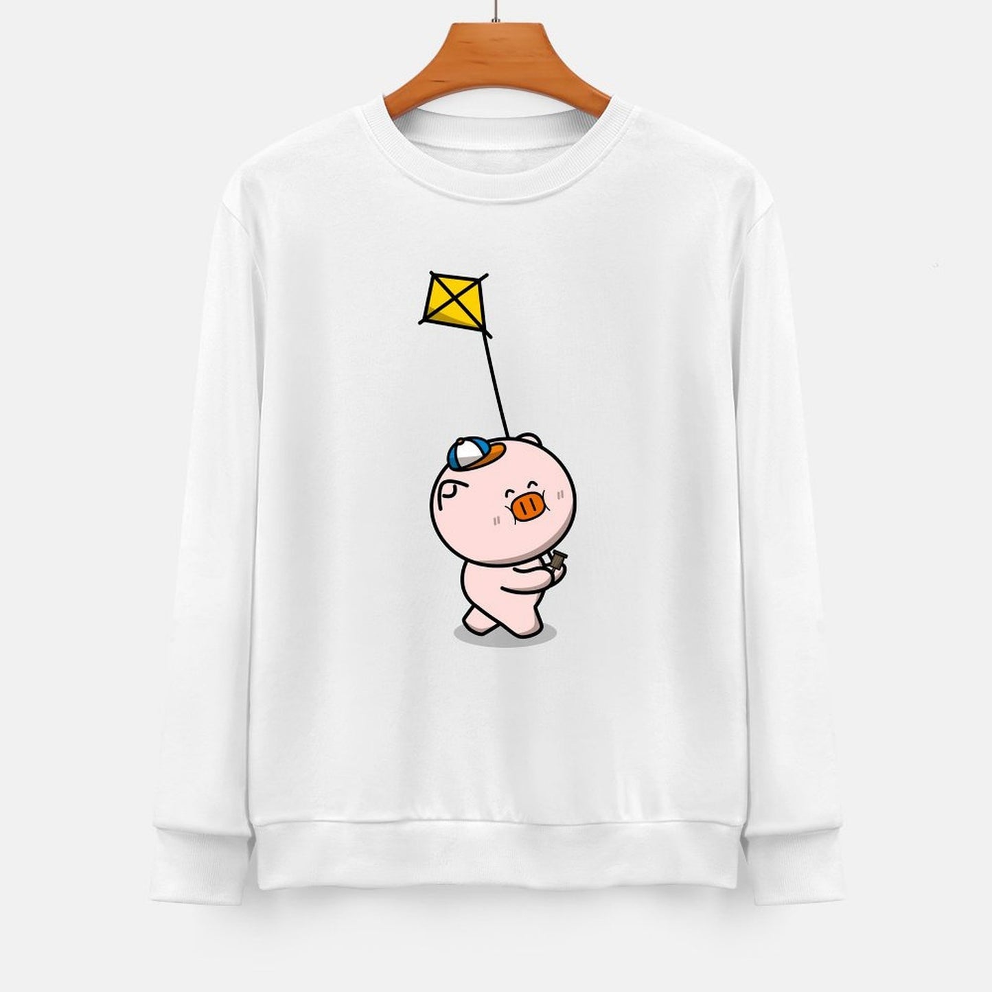 Front Patterned Long Sleeve TopAllSeason Fade-Resistant