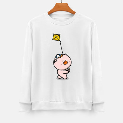 Front Patterned Long Sleeve TopAllSeason Fade-Resistant