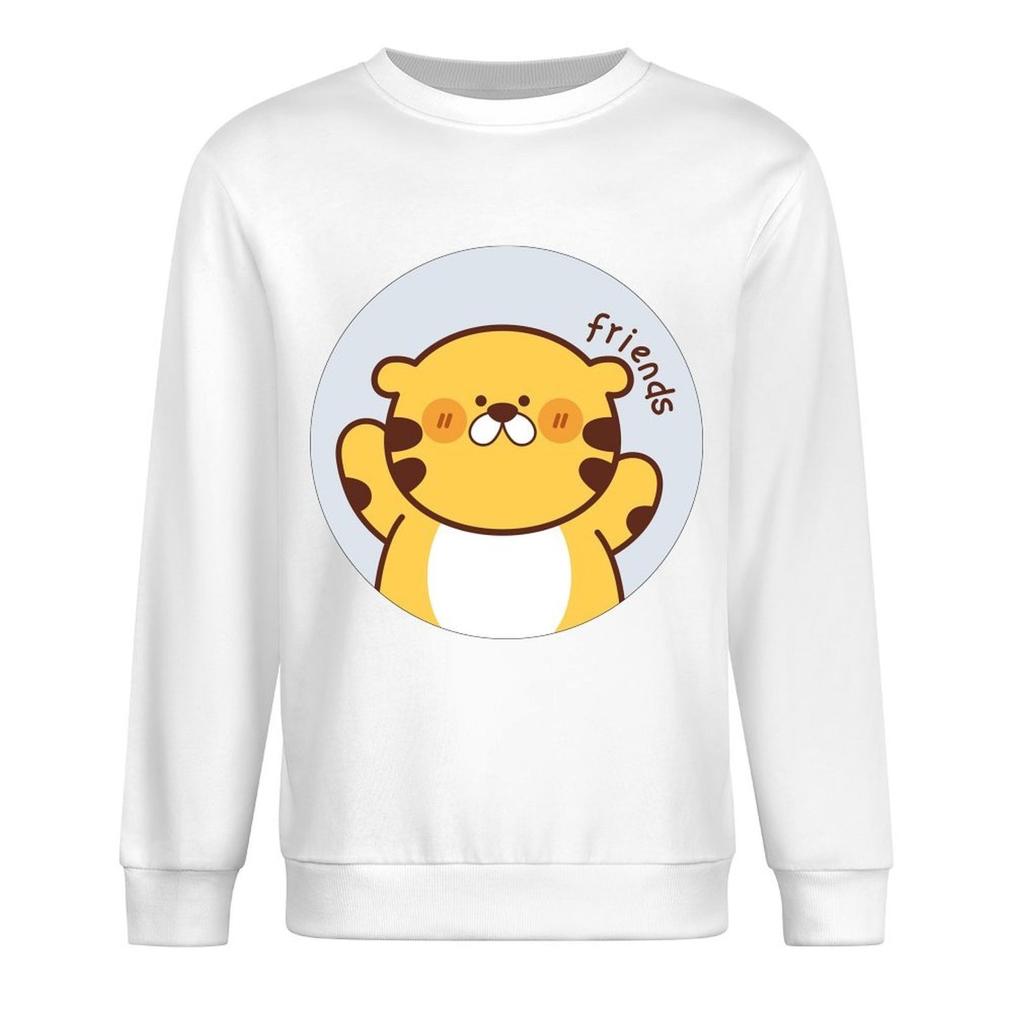 Front Patterned Long Sleeve TopCrew Neck EasyWear