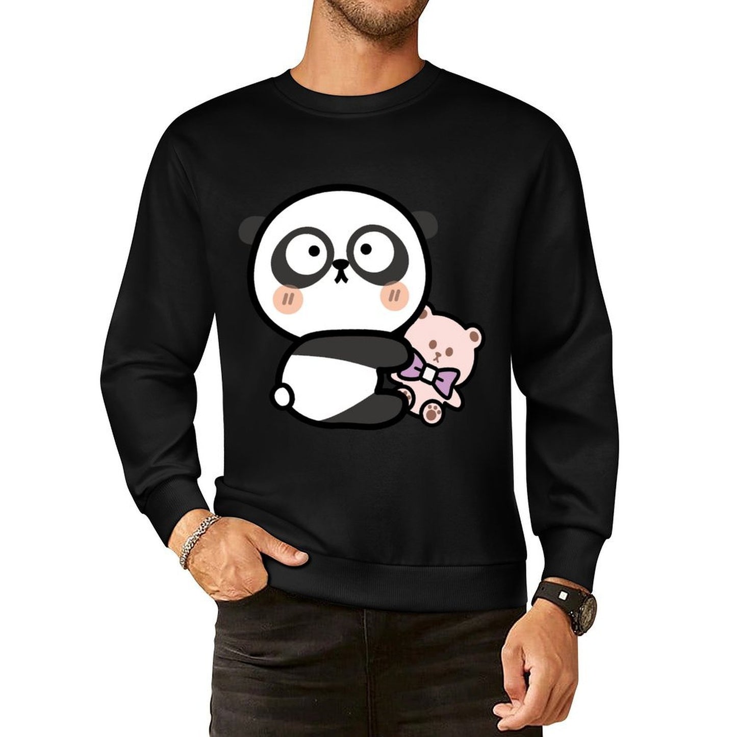 Front Patterned Long Sleeve TopSoft-Touch Heavyweight