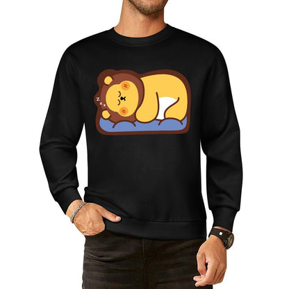 Front Patterned Long Sleeve TopEssential Crewneck