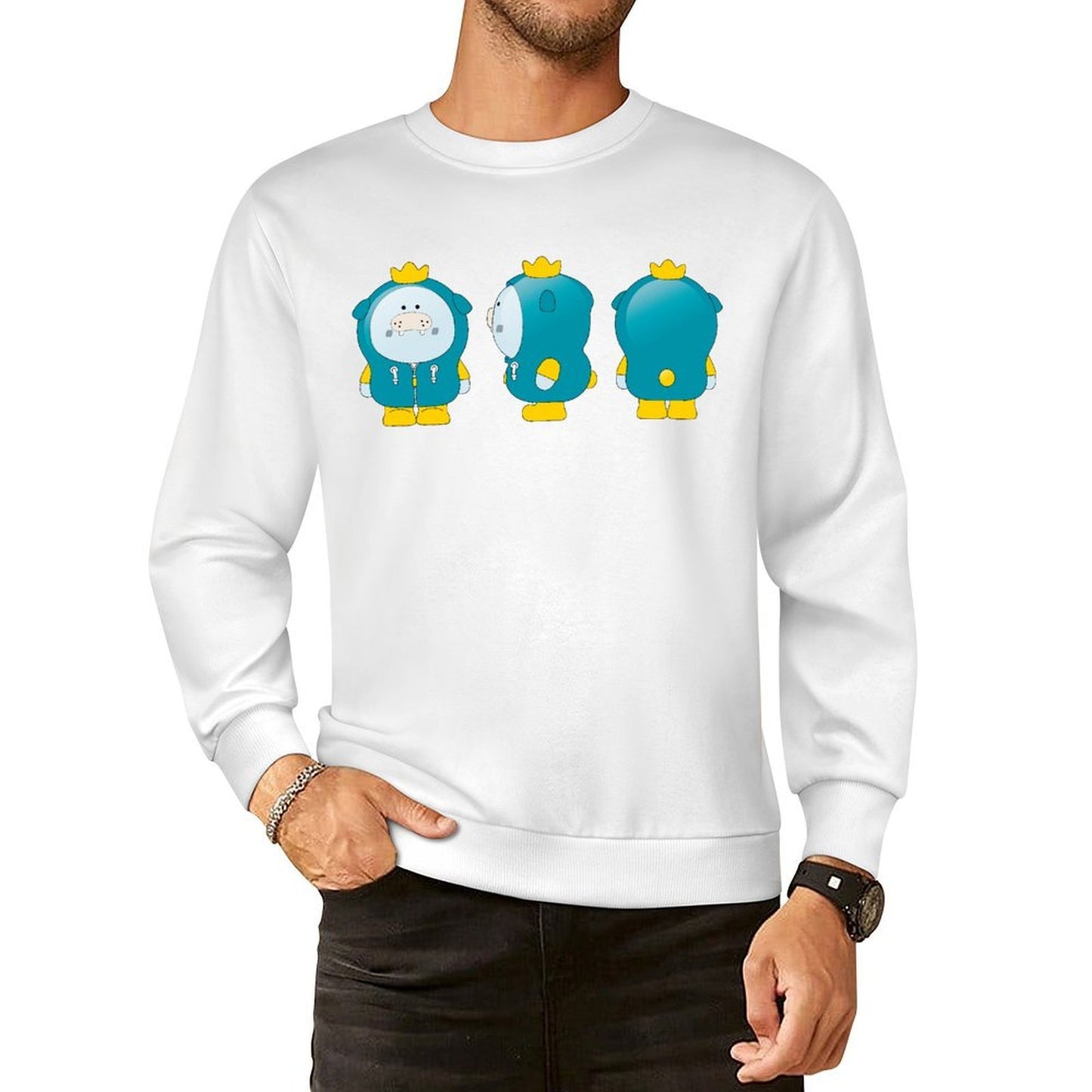 Front Patterned Long Sleeve TopEdition Printed