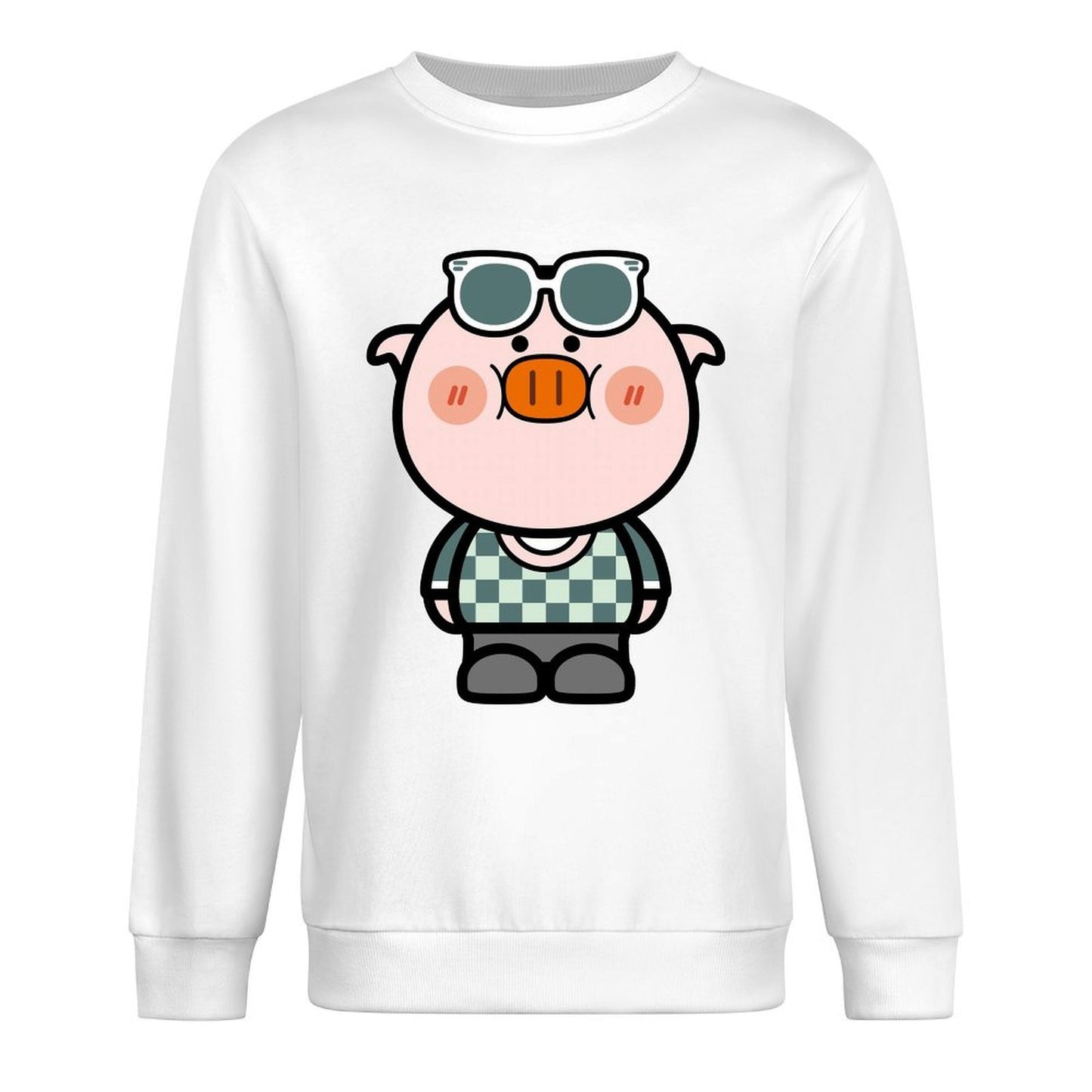 Front Patterned Long Sleeve TopPocket Tee Classic Fit