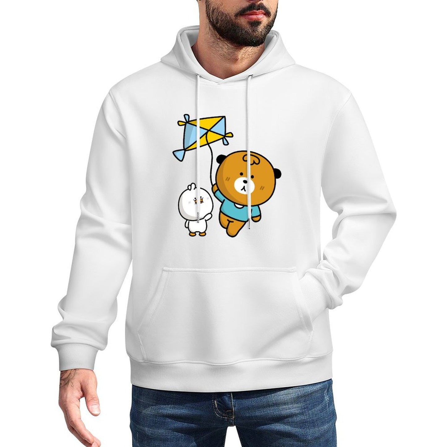 Relaxed Neat Front Graphic Hoodies