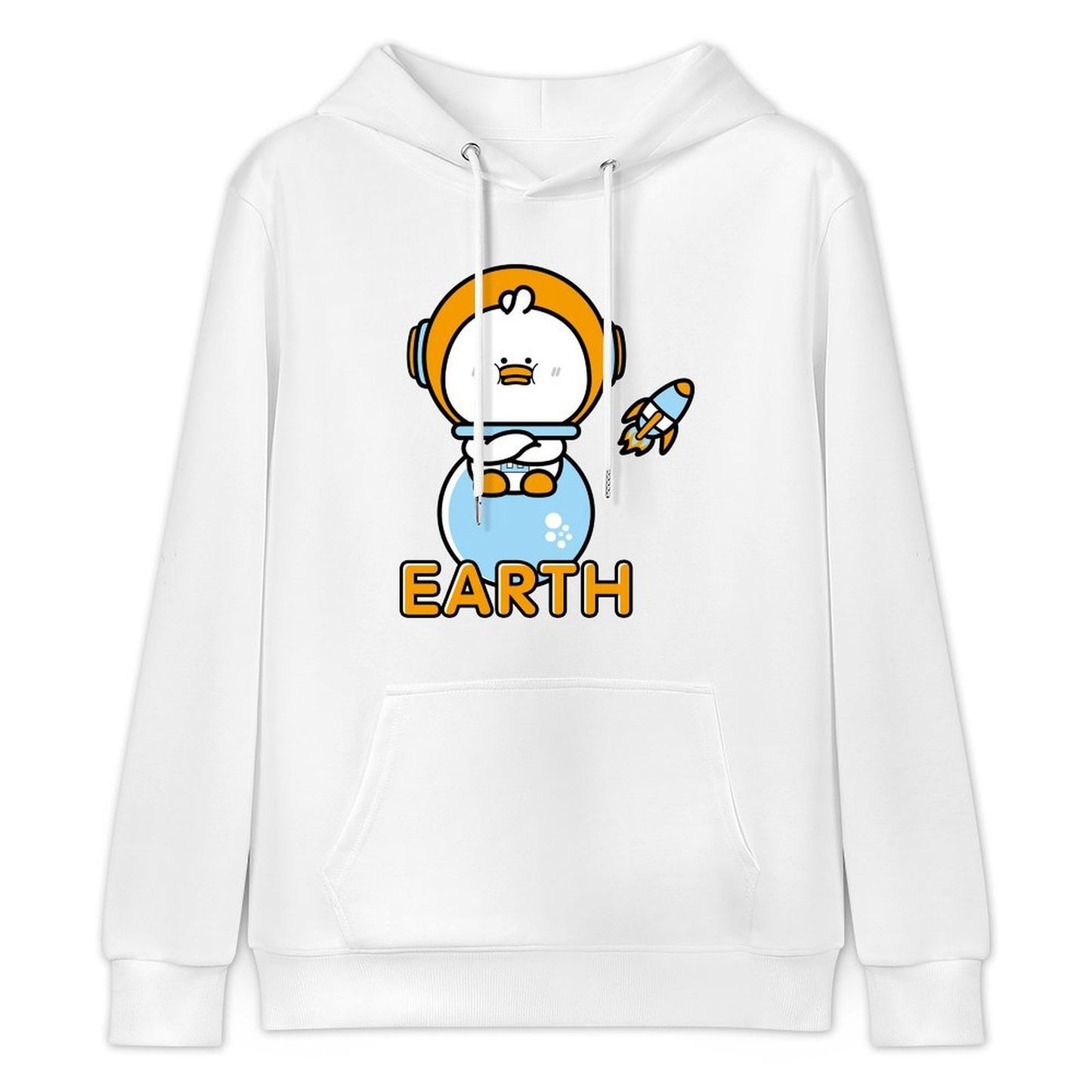 Relaxed Fit Seamless Front Graphic Hoodies