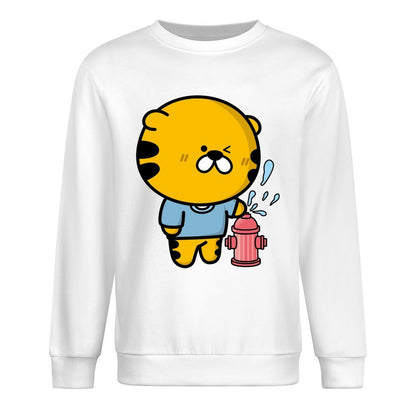 Front Patterned Long Sleeve TopOversized