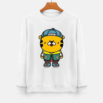 Front Patterned Long Sleeve TopBatch-Printed Heavyweight