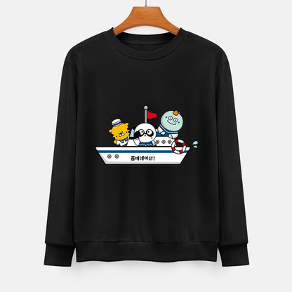 Front Patterned Long Sleeve TopClassic Strong