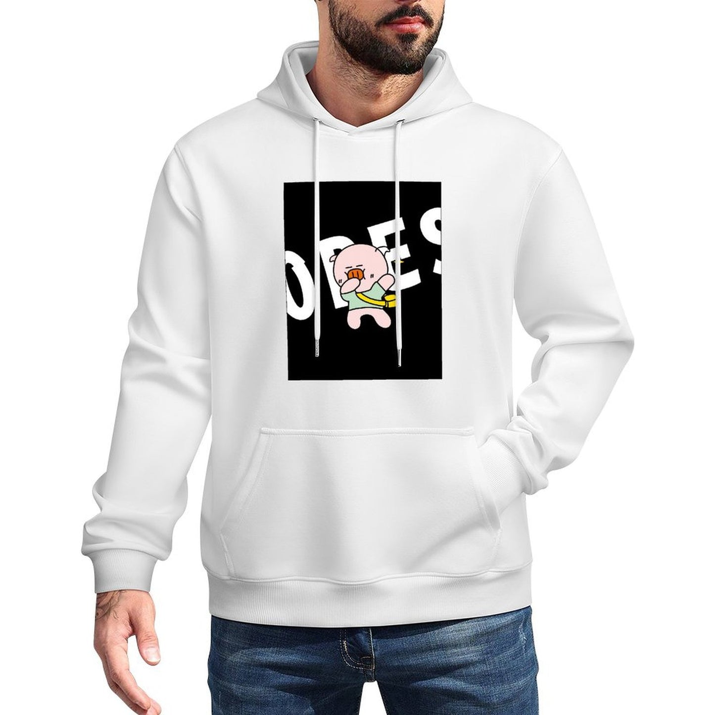 Easy-Care Sleek Front Graphic Hoodies