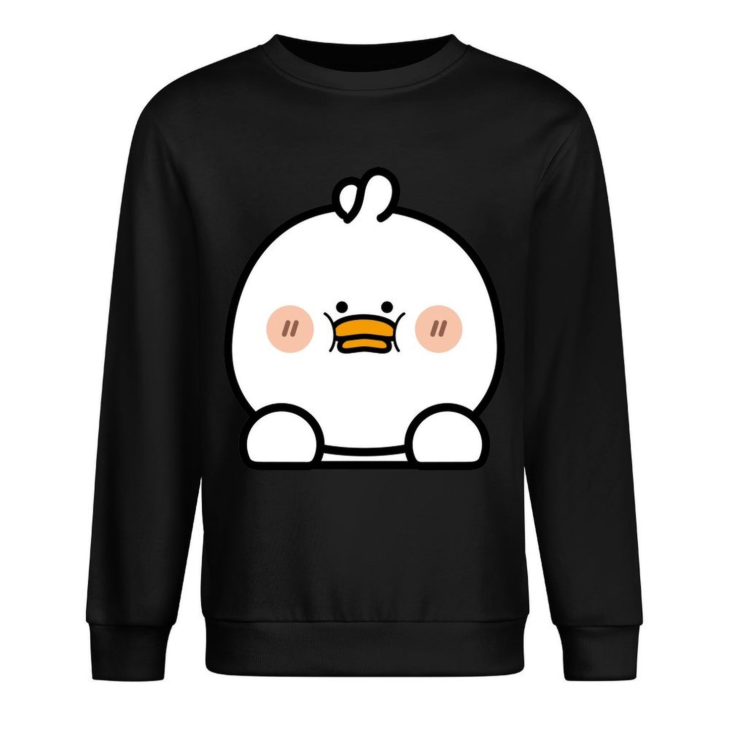 Front Patterned Long Sleeve TopTear-Resistant Unisex