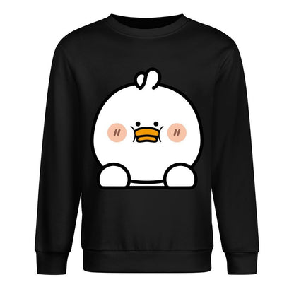 Front Patterned Long Sleeve TopTear-Resistant Unisex