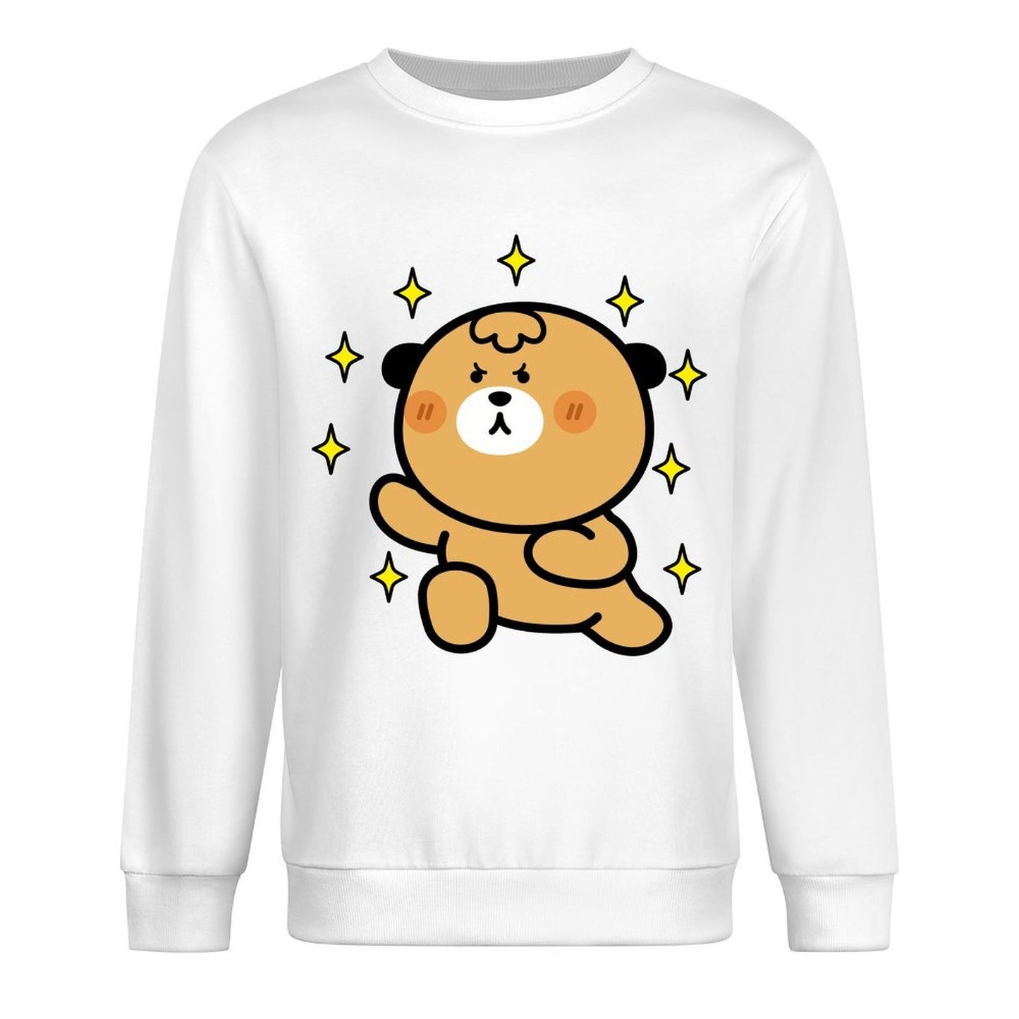 Front Patterned Long Sleeve TopSlim Fit Colorfast