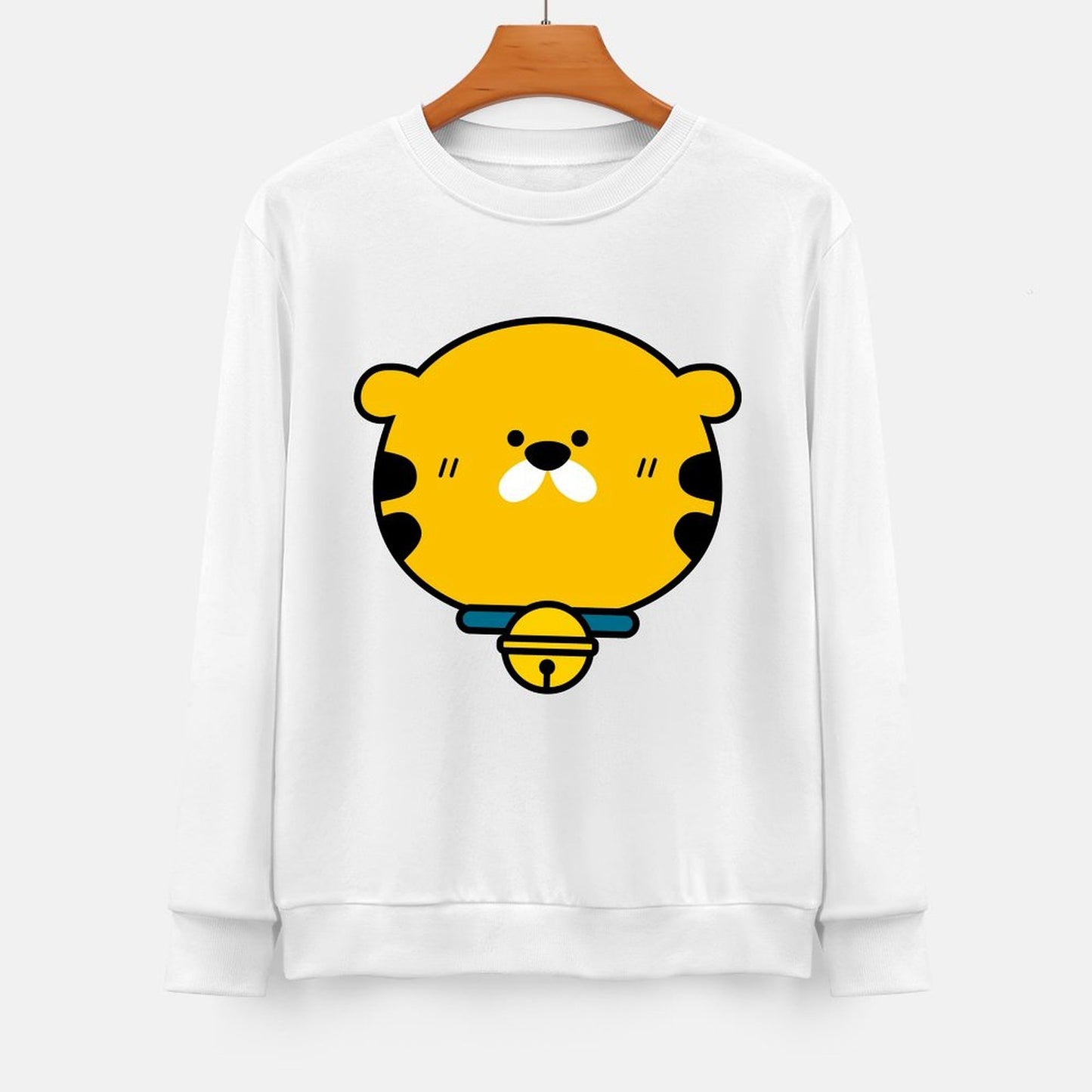 Front Patterned Long Sleeve TopCasual Smooth