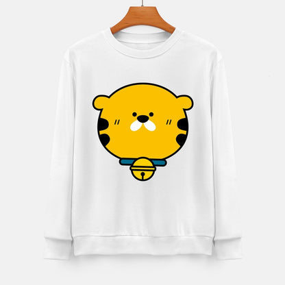 Front Patterned Long Sleeve TopCasual Smooth